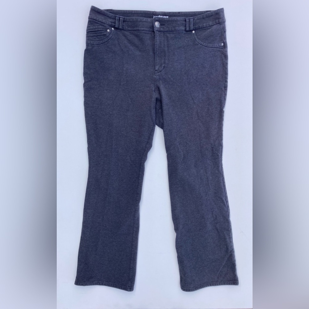 Lane Bryant Knit Comfort Stretch Straight Leg Gray Pants